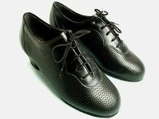 Supadance ladies dance practice shoes, black leather, size 4