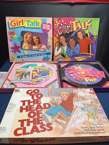 GIRL TALK,2 family Games of Truth or Dare 100% COMPLETE Milton Bradley vintage