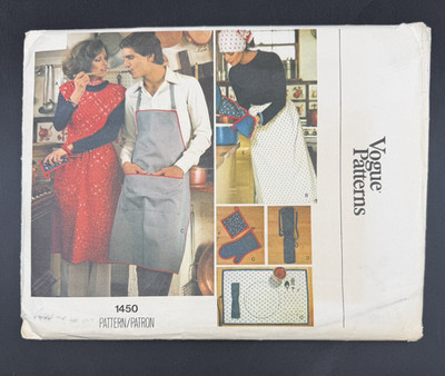 Vogue Patterns 1450 Apron Sewing Pattern Dress Butcher Block Placeholder Medium