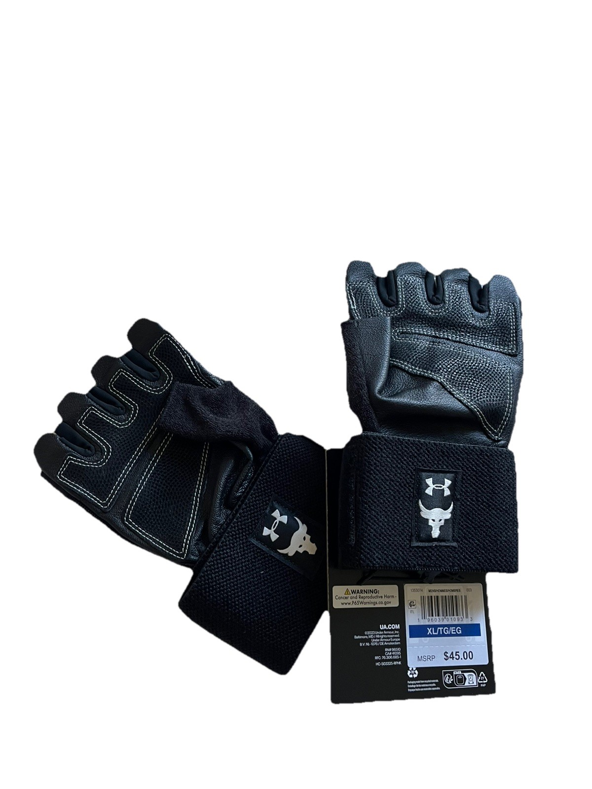 Under Armour Men’s Project Rock Training Gloves Leather Weightlifting Sz XL NWT thumbnail 5