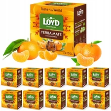 10 x Loyd YERBA MATE & MANDARIN FLAVOR - 10 x 20 Pyramids Tea Bags