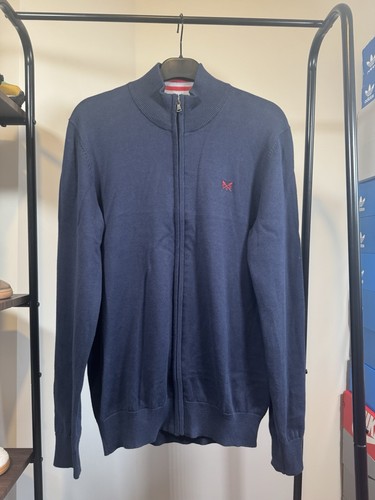 Mens Crew Clothing Co Full Zip Jumper Navy Mens Size Small BNWT RRP £67 - Picture 3 of 7