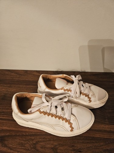 See By Chloé Sevy Shoes Womens 36 White Leather Low Top Sneakers Sevy Calfskin - Picture 3 of 9