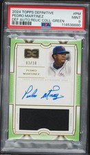 2024 Topps Definitive Pedro Martinez PATCH AUTO /10 Green PSA 9 MINT POP 1 of 1