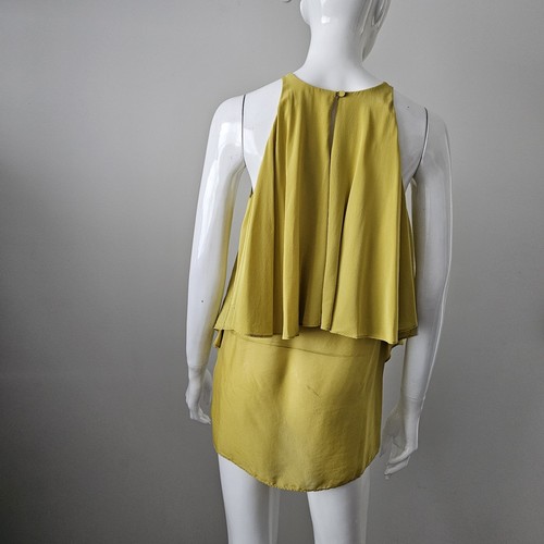 Sass & Bide Silk Chartreuse Top Tank Size 8 - Picture 5 of 8