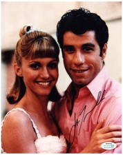 John Travolta Signed Autographed 8x10 Olivia Newton-John Grease Photo ACOA