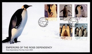 DR WHO 2004 ROSS DEPENDENCY NEW ZEALAND ANTARCTIC FDC PENGUIN COMBO $2 M83479