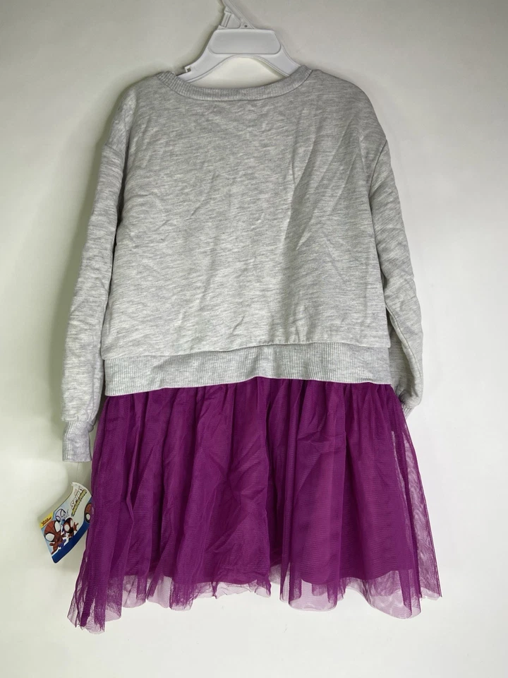 Marvel Spidey Friends Ghost Spider Gwen Long Sleeve Tulle Tutu Dress Girls 5T - Image 2 of 4