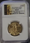 2014 US Gold Eagle $25 1/2 oz NGC MS69 From Mint Sealed Box #1
