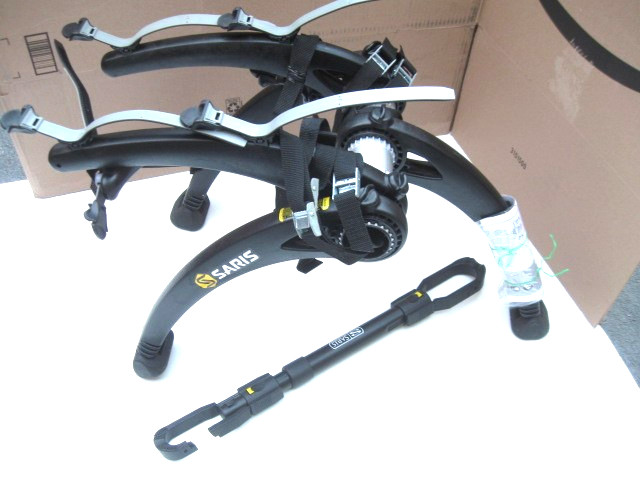 Saris Bones 2: 2-place bike carrier $200 AND bike beam $45. 