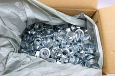 (150-Pk) Serrated Hex Flange Locknut Zinc and Bake Steel 9/16"-12 56NR