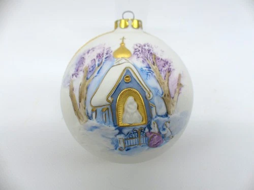 Porcelain Christmas bauble Unterewissbach Thuringia handmade Ø 10 cm