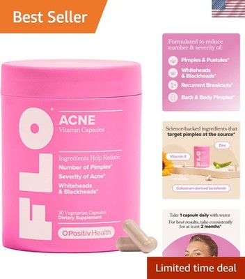 FLO Acne Capsules   Reduce Number and Severity of Pimples, Whiteheads, Blackh...