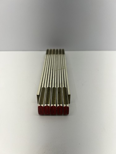 Mezzaluna Lufkin Red End Serie 066D Lettura Piatta Legno Regola 6’ Ingegneri Ottone - Foto 2 di 5