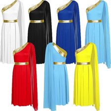 Womens Dress Dance Costume Party Dancewear One Shoulder Lyrical Performance