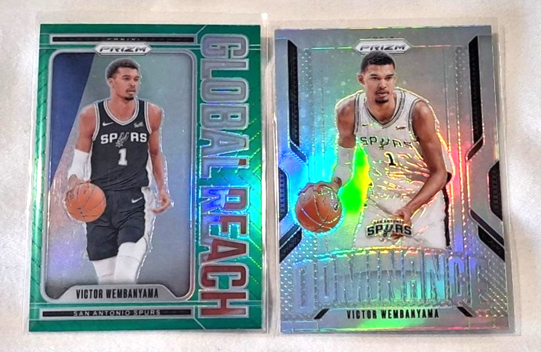2024 Prizm Silver Dominance + Green Global Victor Wembanyama San Antonio Spurs