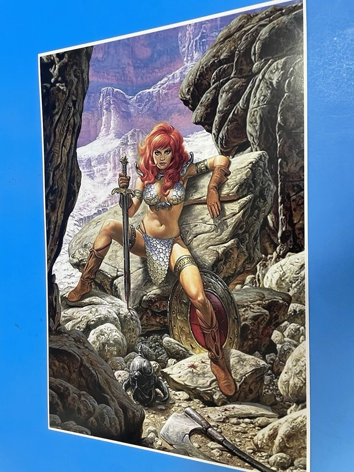 КОМИКСЫ MARVEL КРАСНЫЙ ПЛАКАТ SONJA JUSKO ПИН-АП СОВЕРШЕННО НОВЫЙ. - Изображение 3 из 4