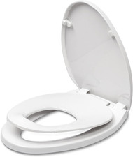 2-In-1 Elongated Toilet Seat, Slow Close with Child Training Seat  Thickened Pl