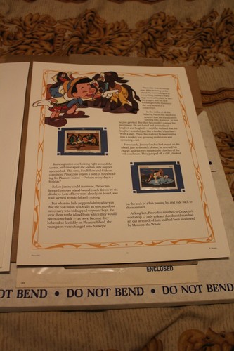 Disney's Pinocchio Tafeln Postkarte Gedenkgesellschaft Briefmarken 1990 - Bild 6 von 12