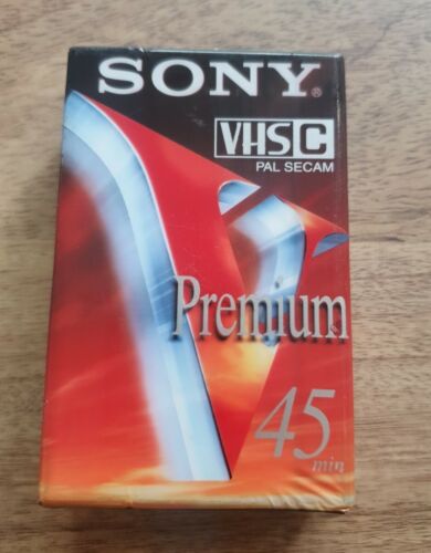 Bande de caméscope vierge Sony Premium VHSC 45 minutes min PAL SECAM EC-45 EC-45V neuve - Photo 1/4