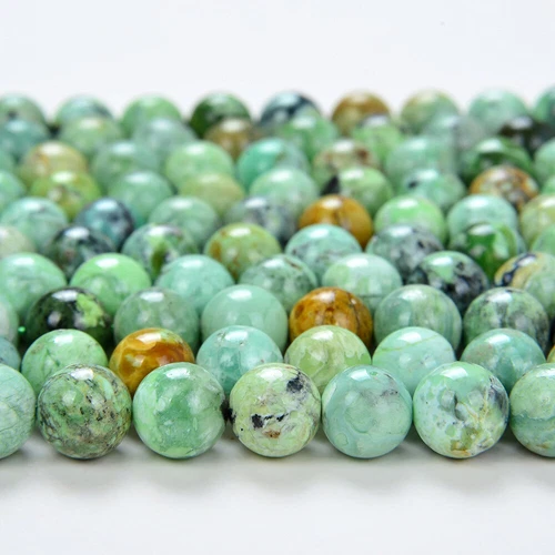 Cuentas sueltas genuinas de piedras preciosas de variscita grado AAA redondas 6 mm 8 mm 10 mm 12 mm (A278) - Imagen 2 de 3