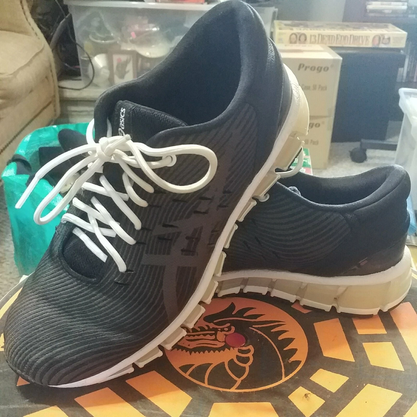 Scarpe sneakers da corsa ASICS Gel Quantum 360 4 #1022A029 001 nere donna taglia 8