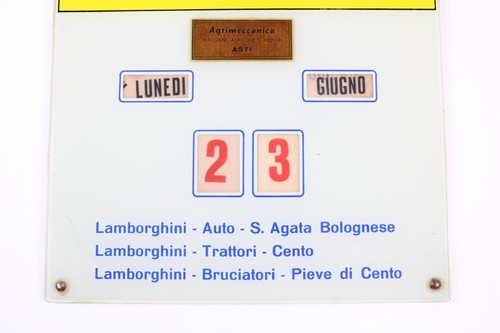 1960er Lamborghini Assistance Emaille Händlerschild Miura 350 Schwert Countach - Bild 5 von 9