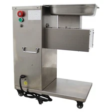 New 110V Commercial Stainless Steel Meat Cutter with 8mm Blade Cutting Machine