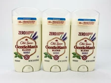 Old Spice GentleMan's Deodorant Lavender Mint Scent 3 oz Lot of 3