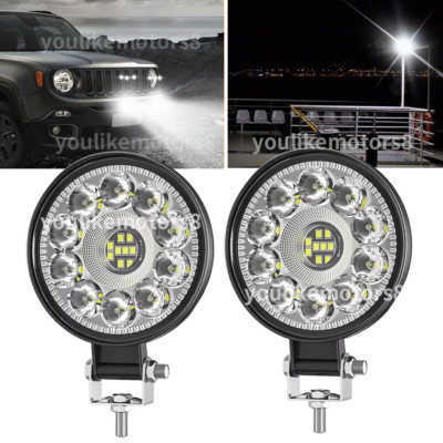 2X 60W LED Work Light Truck OffRoad Tractor Flood Lights 12V 24V Square 3.3 Inch