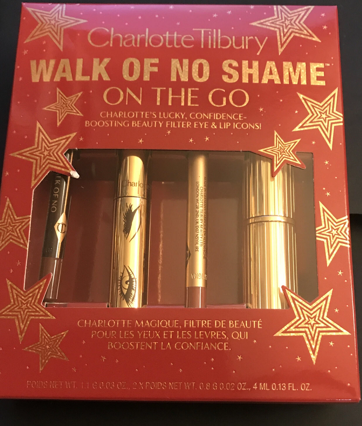 Charlotte Tilbury Walk of No Shame On The Go Kit Lips, Eye Lipliner Mascara