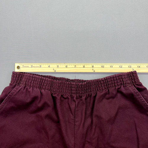 Eddie Bauer Womens Pants Dark Maroon High Rise Pull On Ankle Stretch 14P Altered - Picture 7 of 15