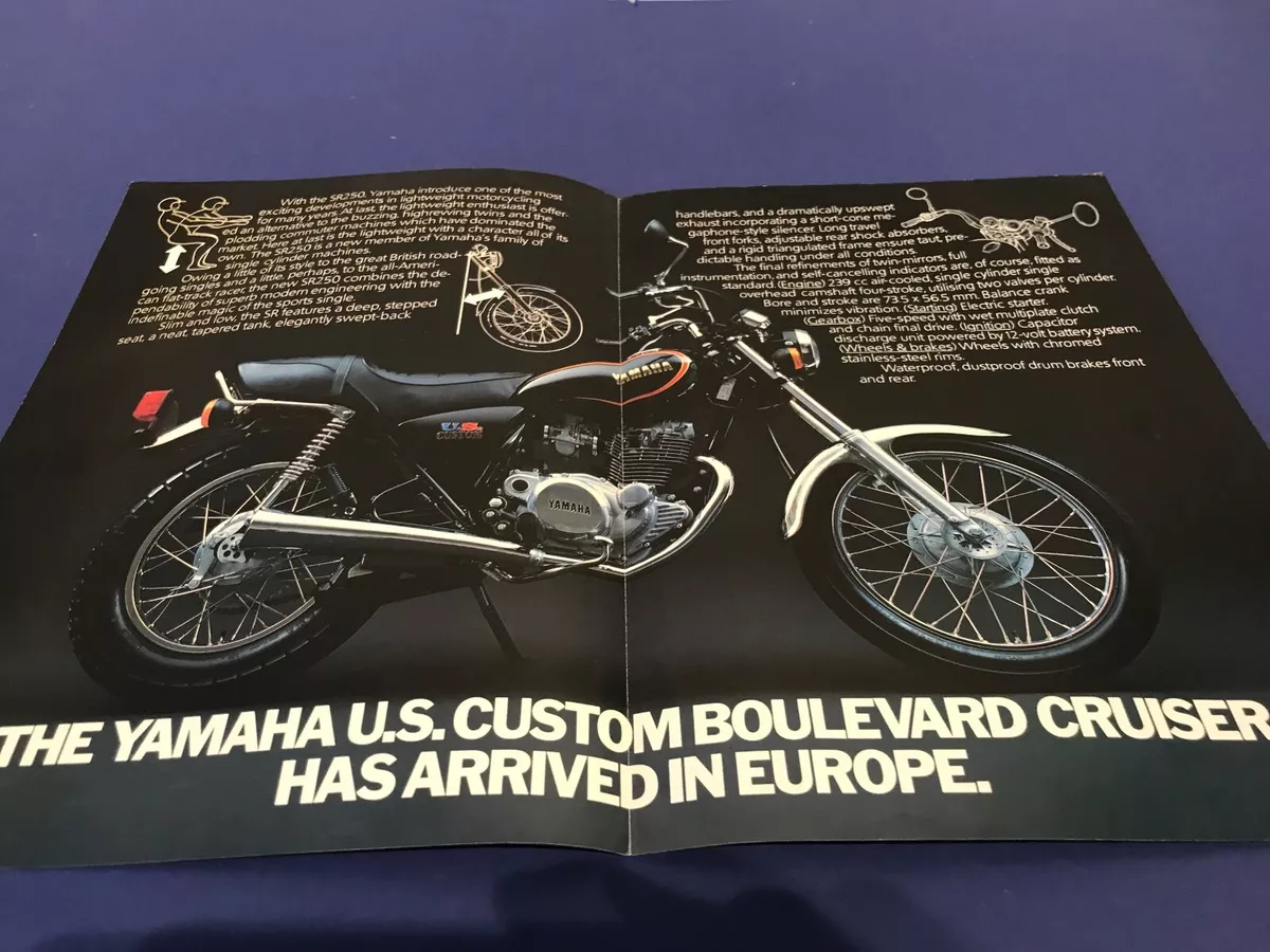 Yamaha The Boulevard Cruiser SR250 US Custom Sales Leaflet classic