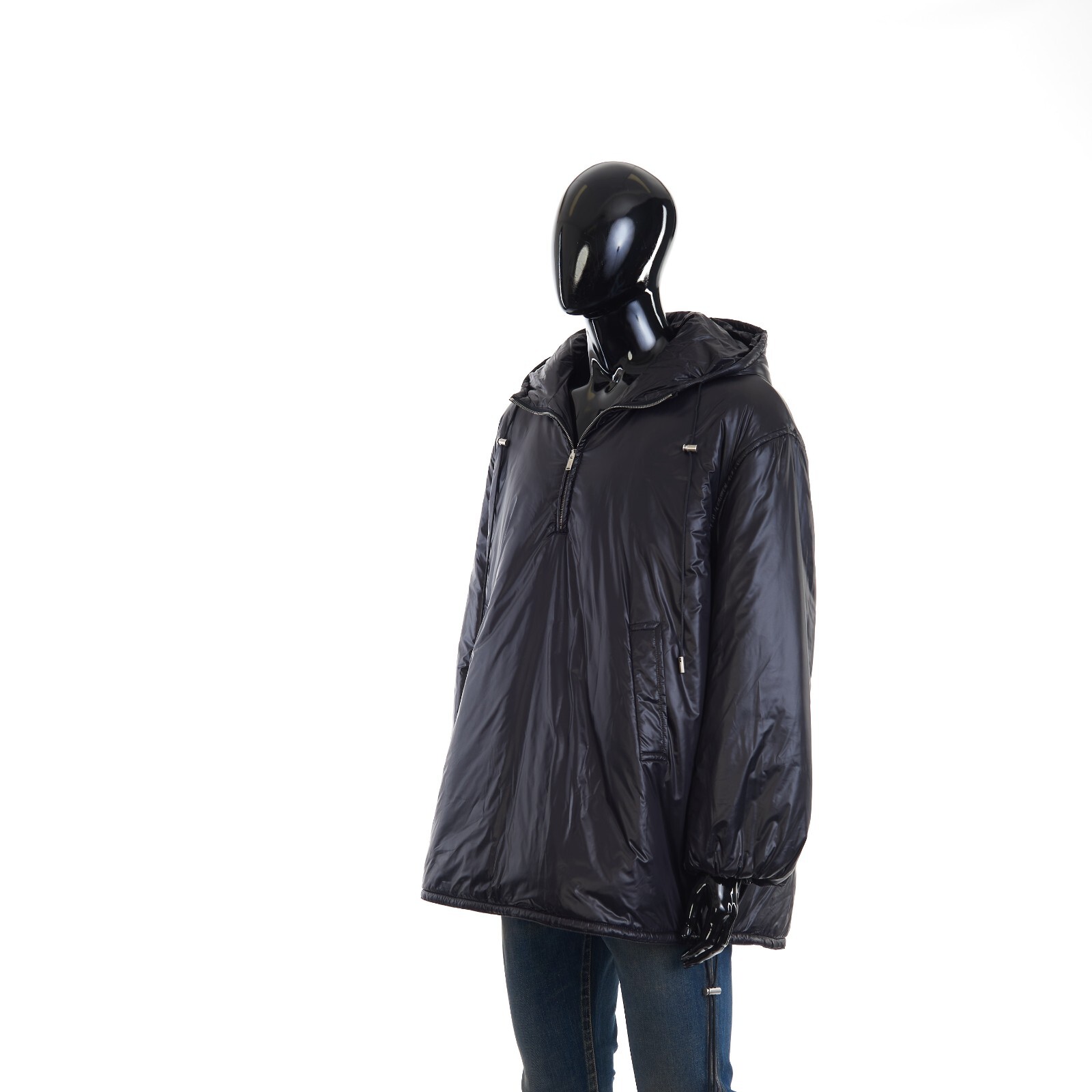 SAINT LAURENT 3500$ Giacca a vento Cassandre nera in nylon