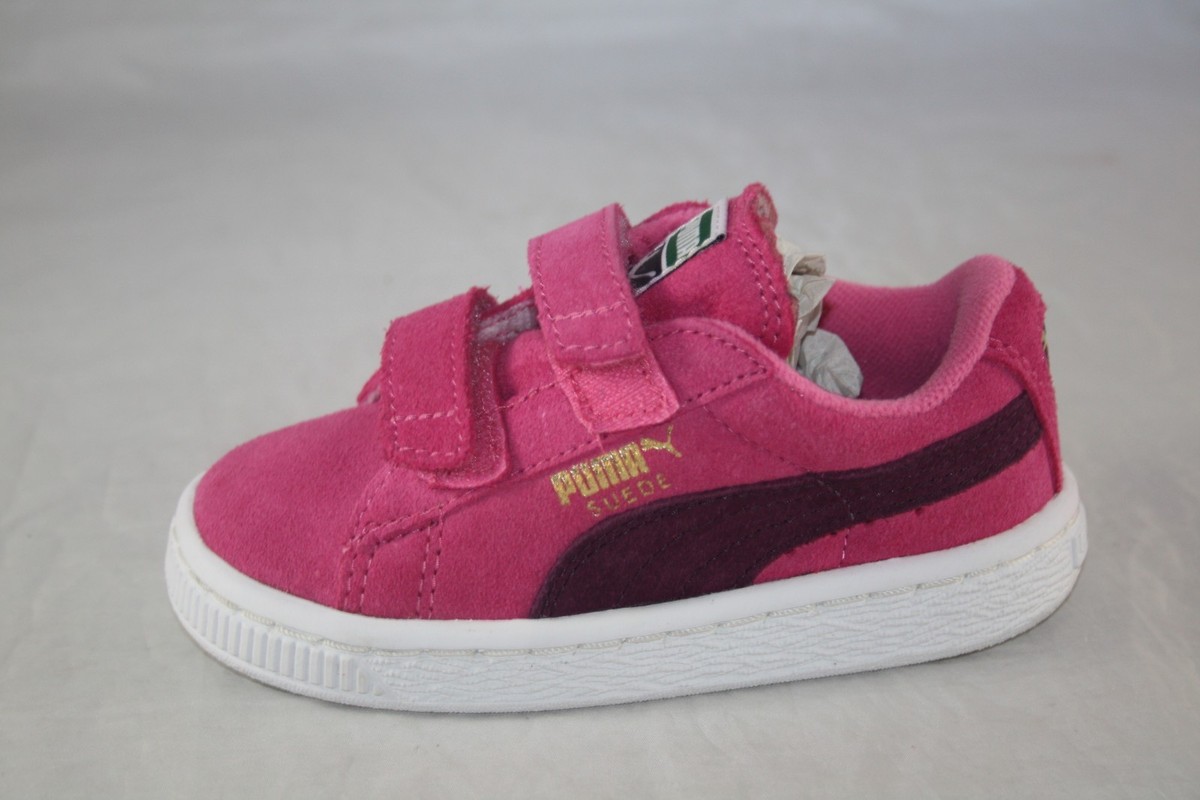 TODDLER PUMA SUEDE STRAP KIDS CARMINE ROSE-ITALIAN PLUM 356274-30 CASUAL  SHOEE