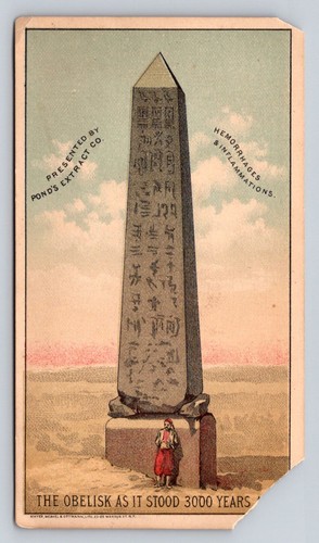 Ponds Extract Cleopatras Needle Obelisk Damaged Chipped P868
