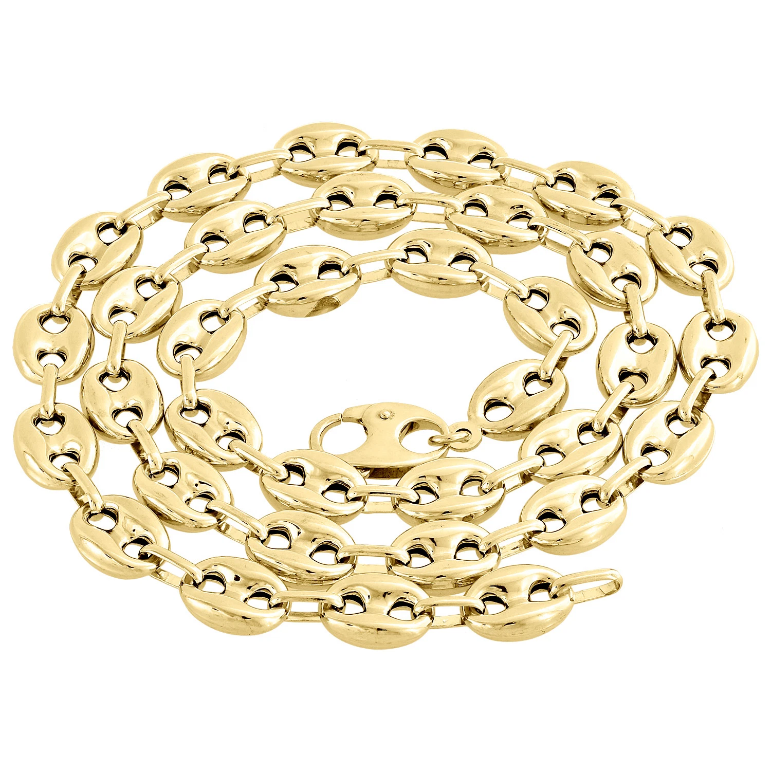 Collana Catena Maglia Gucci Oro Giallo Giallo 3D Puff Catena Cava 9 50 mm 22 30 pollici