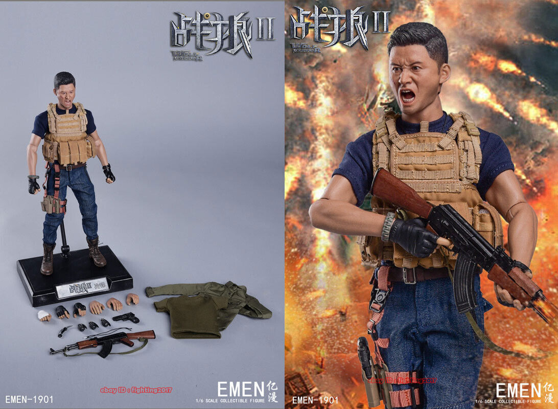EMEN 1/6 Wolf Warriors Ⅱ Cold Front Wu Jing 12'' figure In