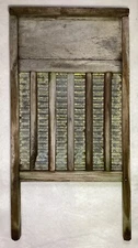 Weathered Vintage Antique BRASS MAID Washboard- RARE 24” x 12”
