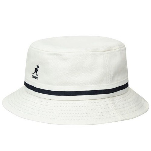 Kangol Stripe Lahinch Bucket Hat K4012SP White Size S - 第 1/2 張圖片