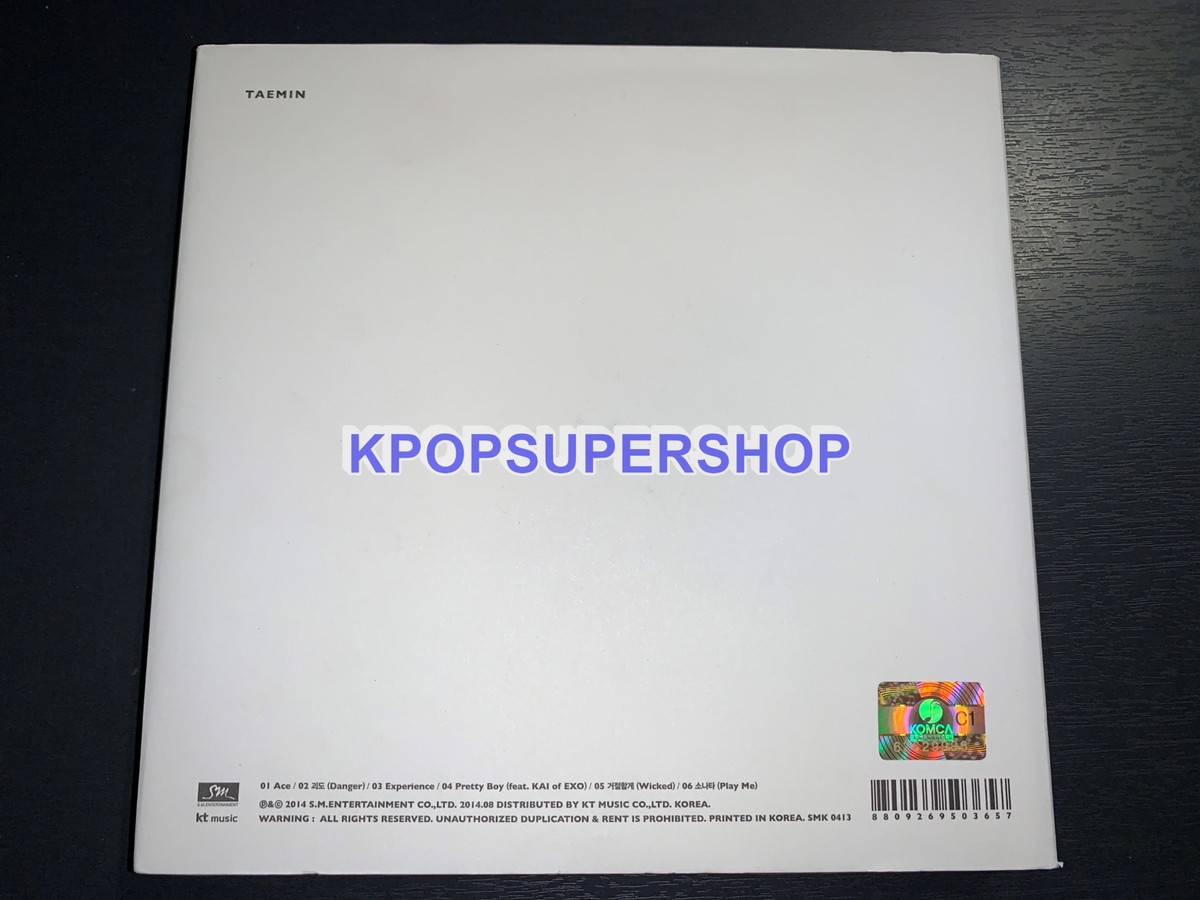 Taemin 1st Mini Album ACE White Version CD Great Photocard 1 Rare