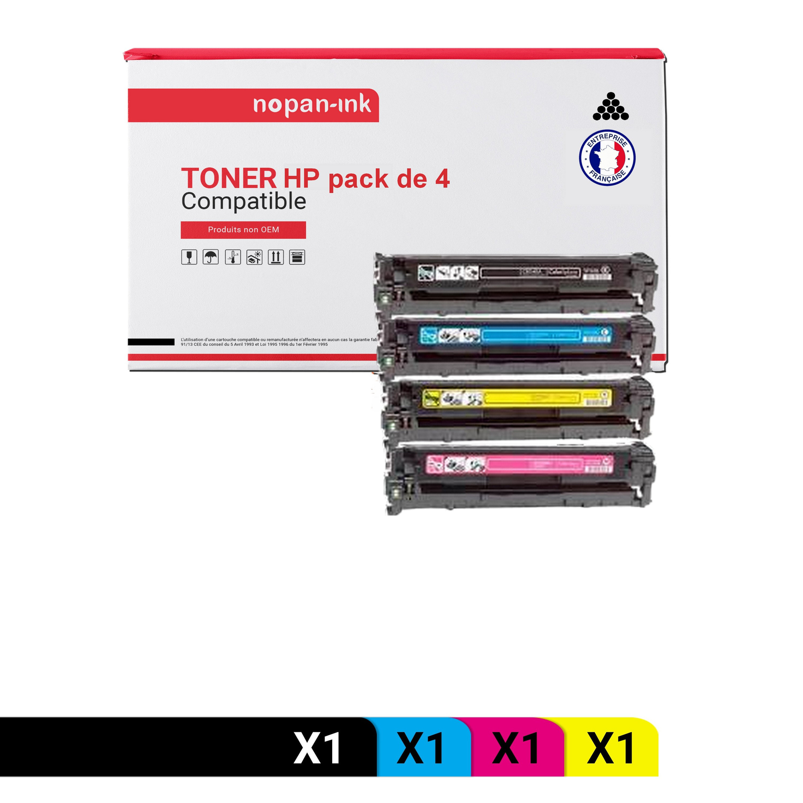 Toner CF540X CF541X CF543X CF542X consommable laser de rechange pour imprimante couleur de bureau