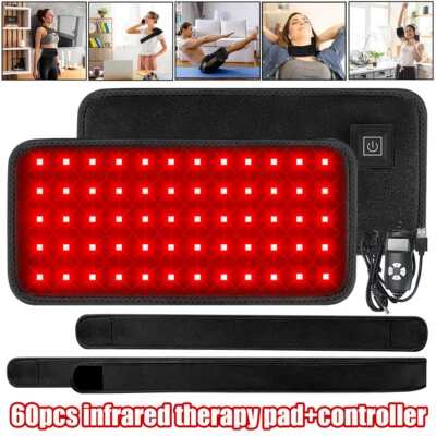 Therapy Waist Wrap Pad Belt For Pain Relief 660nm Red &850nm Near Infrared Light