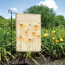 NEW GARDEN FLAG "Find Bee-uty In Every Day" Polyester Double Sided 12" x 18"