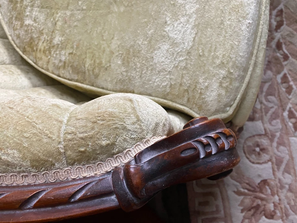 Vintage French Louis XVI Sofa & Chair, 2 Pieces - Image 3 of 4