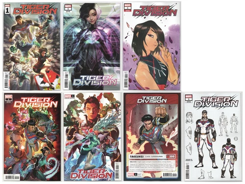 Tiger Division #1 MAIN Cover A 1:10 Variant B C D E F Cover Set LOT 2022