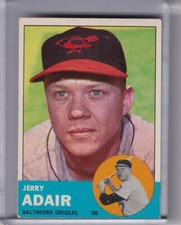 1963 TOPPS #488 JERRY ADAIR BALTIMORE ORIOLES 5042