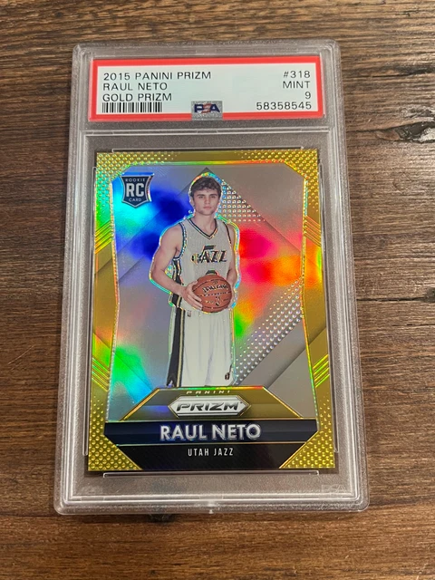 PSA 9 2015-16 Panini Prizm Raul Neto Gold Prizm Rookie RC Refractor /10 #318!