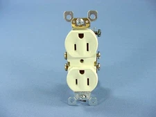 Leviton Almond Residential Duplex Receptacle Outlet 5-15R 15A 125V Bulk 5320-SA