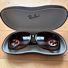 GUCCI GG Logo Sunglasses Luxury Brown With Case